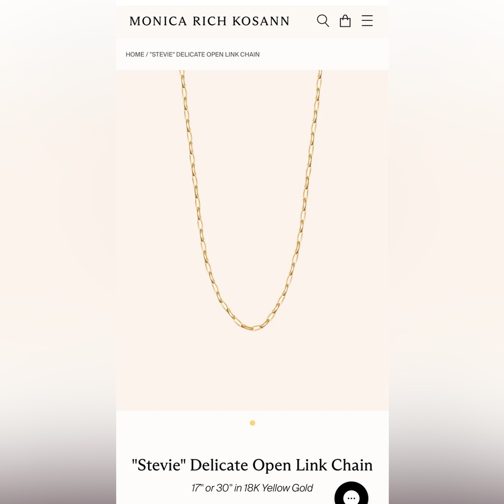 Monica Rich Kosann 30” Delicate Open Link Chain